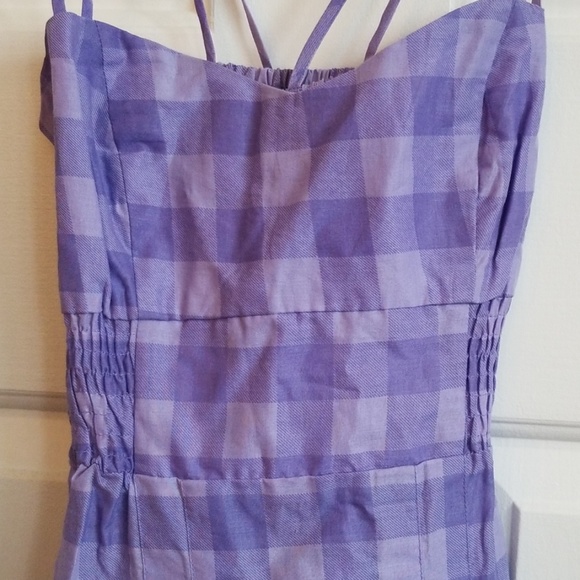 *NWOT*Purple Plaid Racerback Top - Picture 2 of 7